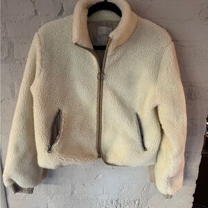 Urban Outfitters Cream Teddy Jacket